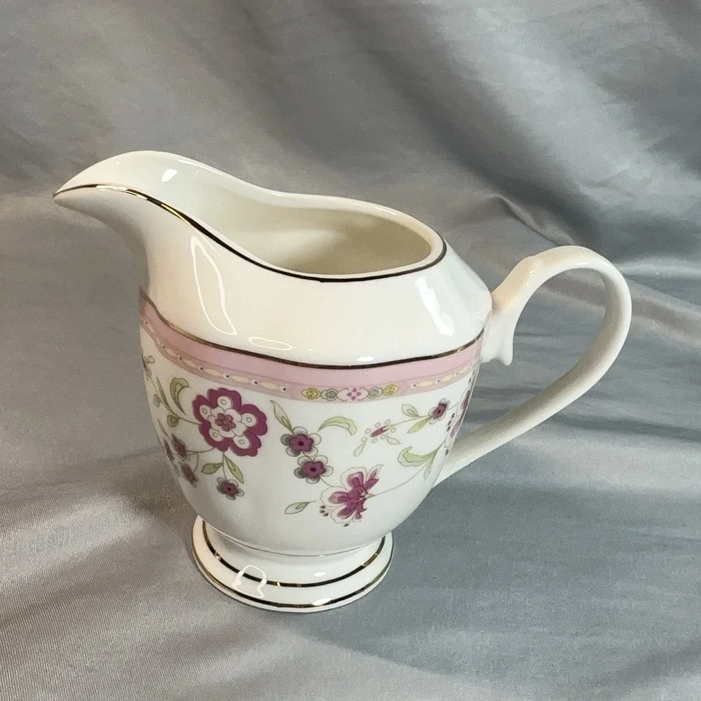 Grace Teaware Pink Floral Tea Set 11pc Teapot Sugar Creamer Trios New In Wrapper